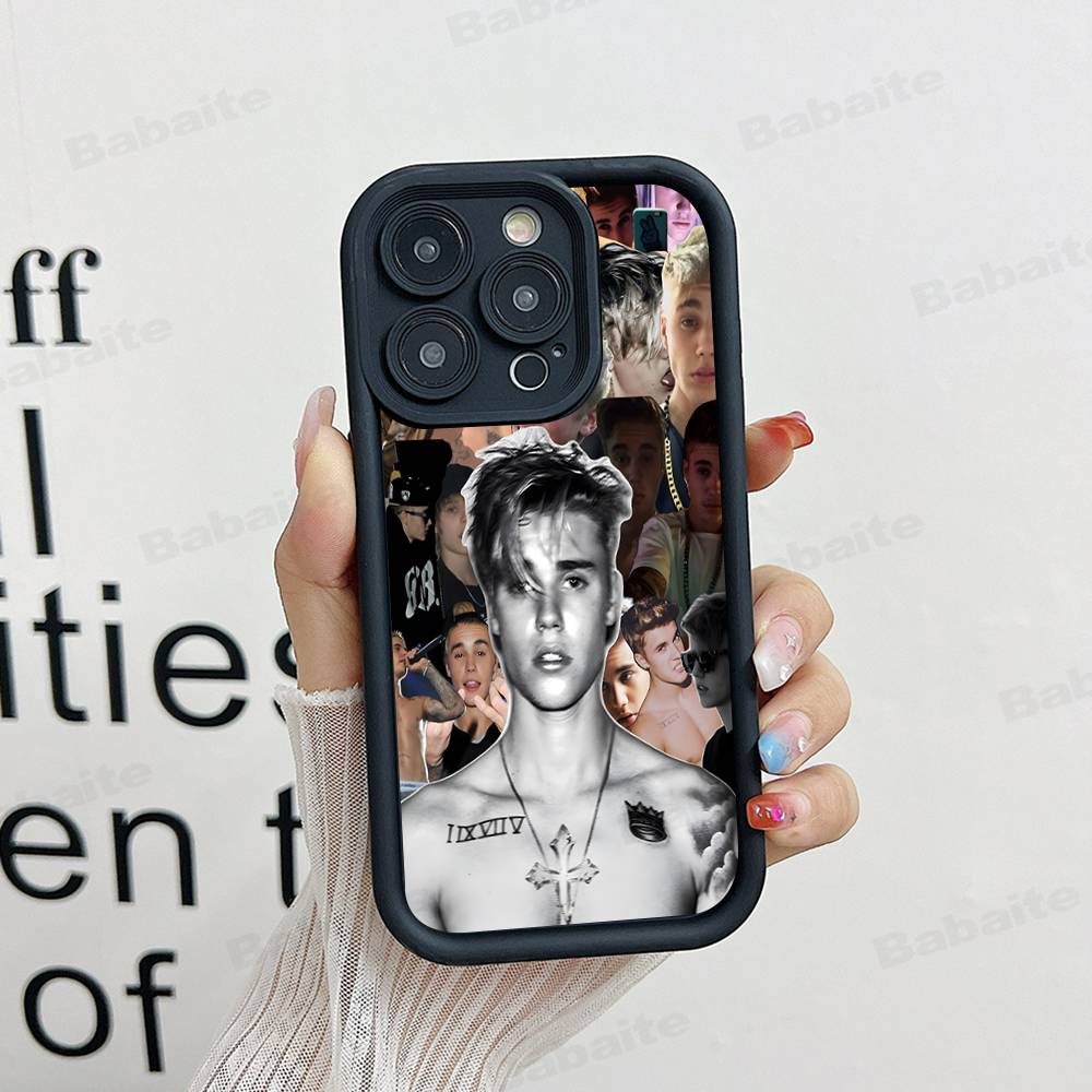 Sänger Justin B-Bieber Handyhülle Für iPhone 17 16 15 14 13 12 11 Pro Max Anti-Drop Weiche Hülle