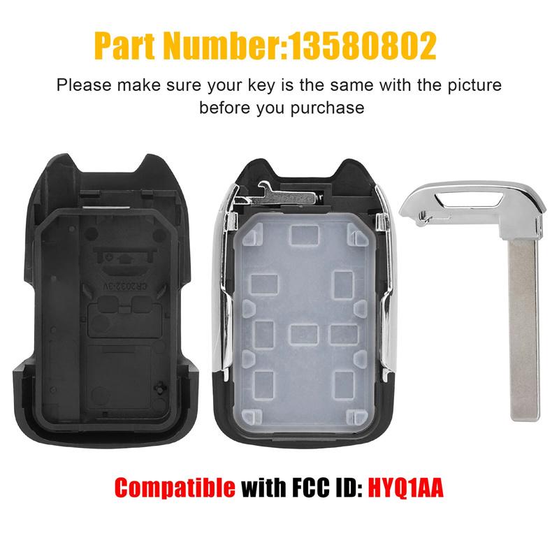 Hyq1Aa Remote Key Fob 6 Button Id46 Chip For Chevrolet Tahoe Silverado Gmc Yukon 2015 2016 2017-2020