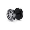 Gothic Norse Viking Runes Stud Earrings for Men Boys,Rock Punk Stainless Steel Valknut Wolf Head Compass Celtic Knot Earrings