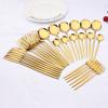 30pcs Gold Dinnerware Set Stainless Steel Dinner Knife Fork Coffee Spoon Teaspoon Flatware Dishwasher Safe Kitchen Tableware Set