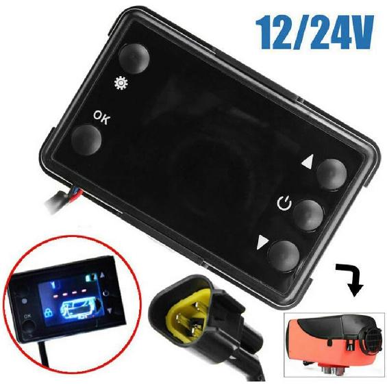 12V Car Heater LCD Switch Controller with 4 Button Remote Control For Car Diesels Air Heater Parking Heater