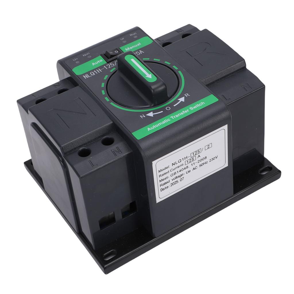 2P AC230V 125A Dual Power Automatic Transfer   PC Isolation Type ATS Isolation Type Two Input, One Output Includes  Ing Modes