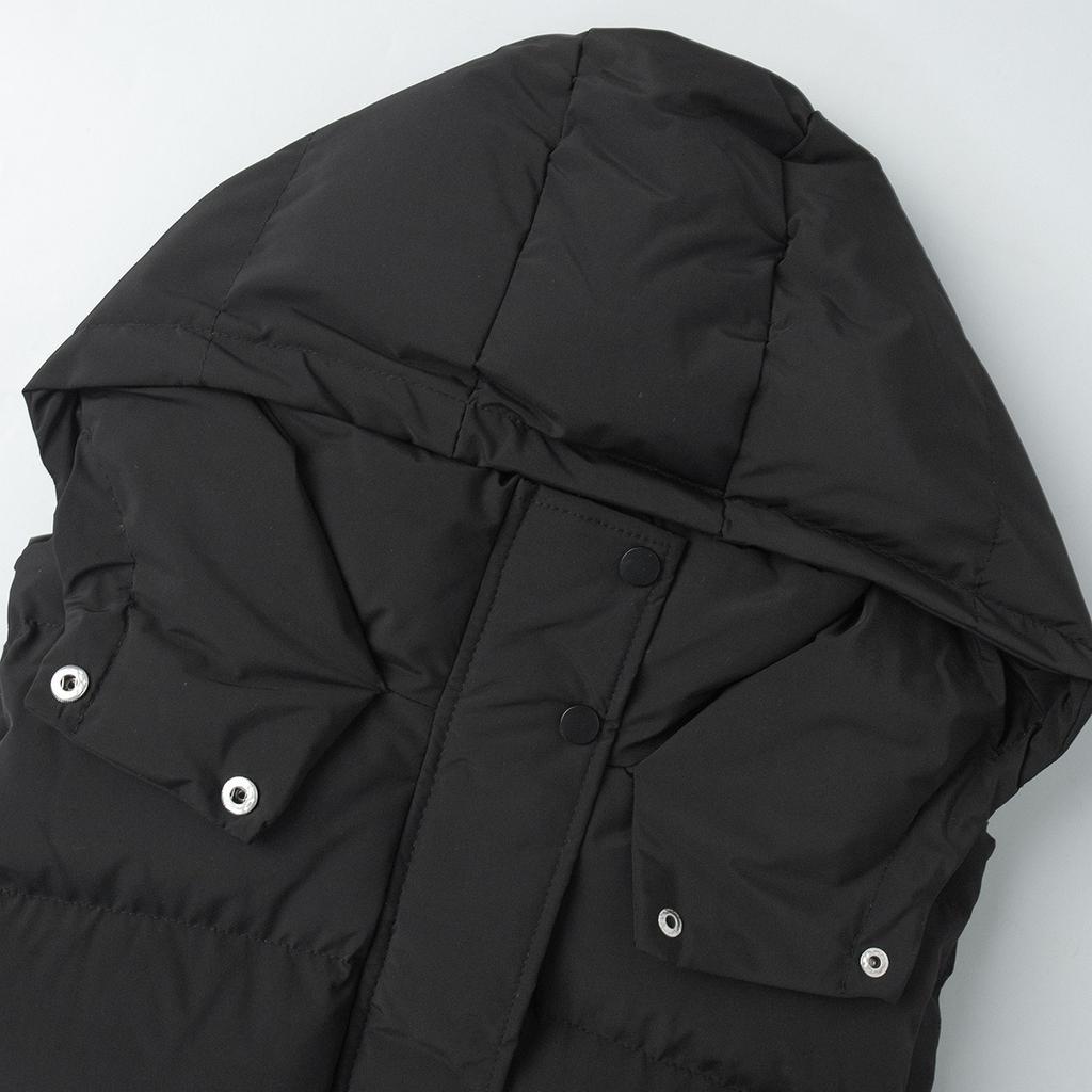 Fall Winter New Trendy Y2K Sleeveless Hooded Padded Cotton Vest Jacket, Cropped Waistcoat Outerwear for Women