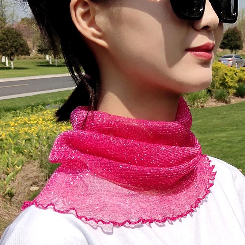 Bufanda para Mujer Diadema Protección Facial Bufanda Fina de Seda Cuello Falso Mascarilla Versátil Protección para el Cuello A Prueba de Viento en Invierno