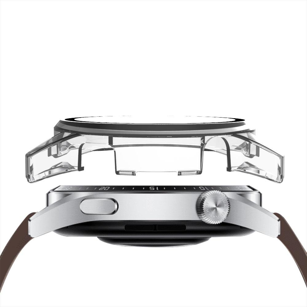 Hülle für Huawei Watch GT3 mit gehärtetem Glas, 46 mm Band, Watch GT3 42 mm, weiche Rundum-Displayschutzfolie, Bumper-Hüllen PC/TPU