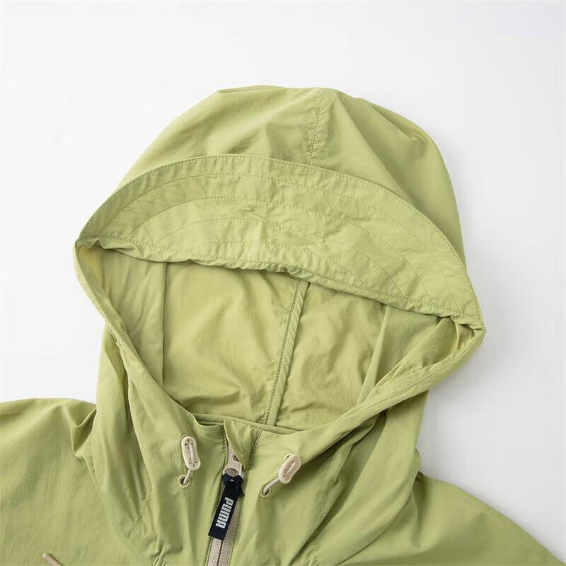 Puma Veste à capuche tissée décontractée légère Color Block Vestes Homme Vert 628370-89
