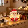 Humorvolle Weihnachtsfeier Dekoration Mittelfinger Licht, Frecher Weihnachtsmann Rentier Gebende Lampe mit LED Skurrile Geschenke für Kollegen Warmes Leuchten,