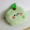 Korean Style Plush Coin Purse & Keychain - Breakfast Food Design, Large Capacity Pencil Case, Portable Storage Bag