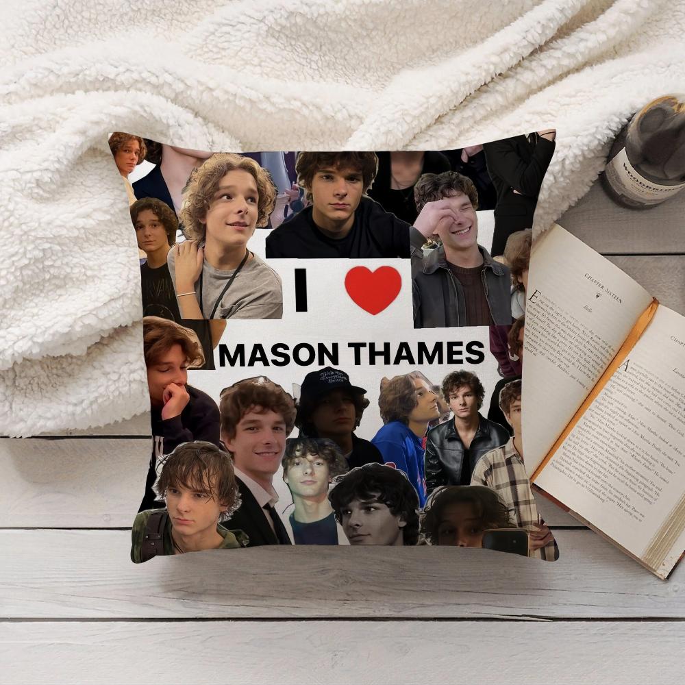 American Actor Mason Thames Collage Pillow Case Home Decoration Cushion Cover Suitable For Bedroom Car Office Sofa