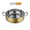 Xiyi 304 Stainless Steel 3-Ply Hammered Golden Hot Pot