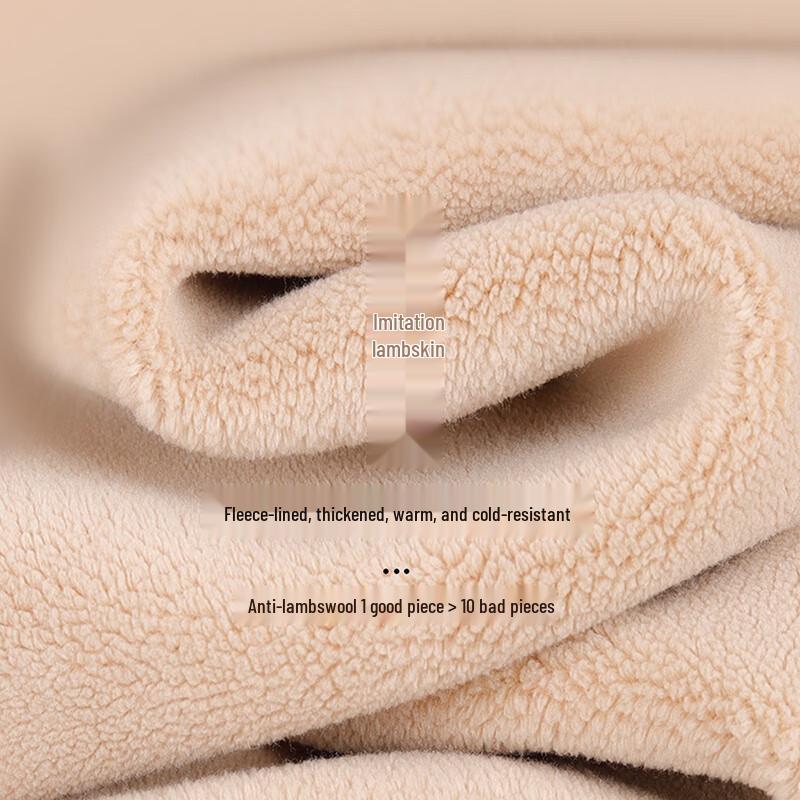 Women's Faux Lamb Wool Lined Black Stirrup Leggings