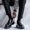 Lace Up Round Toe Men's Leather Shoes Comfortable Legitimate Luxury Sale In Promotion Retro Male Casual Shoe Shipping Free On Pu