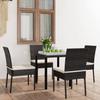 VidaXL 5-Piece Garden Dining Set Outdoor Dining Furniture Patio Table and Chairs Garden Lounge Terrace 3065694