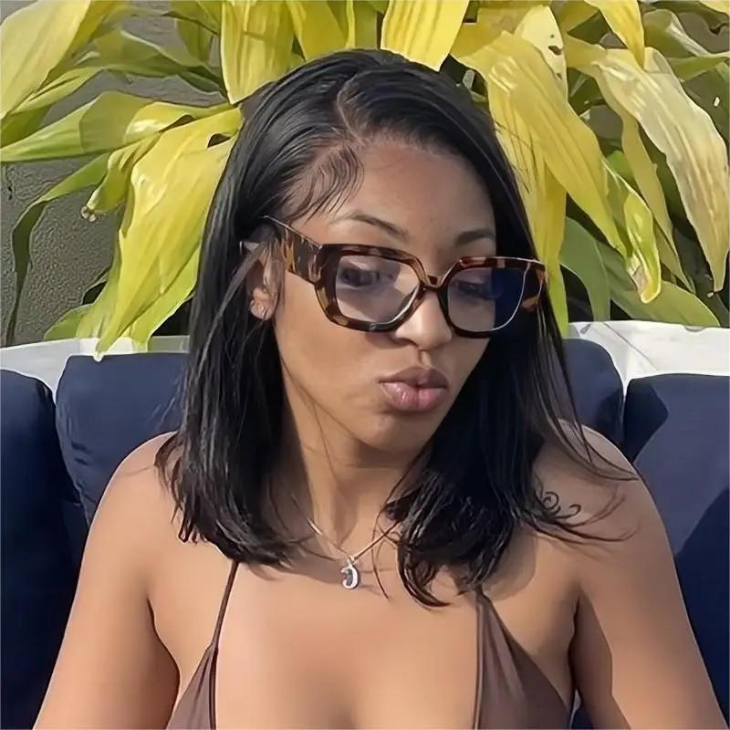 New Clear Thick Frame Eyewear Anti Blue Light Blocking Glasses Square Optical Eyeglasses Unisex Lectura