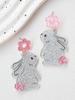 1 Pair Easter Bunny Earrings, Cute Animal Bling Bling Flower Funny Earrings
