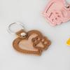 3 pezzi Portachiavi Ricordo Peli di Animali Domestici, Ciondolo Personalizzato Zampa di Animale Domestico, Medaglione Commemorativo per Pelo di Gatto Cane, Portachiavi in Pelle