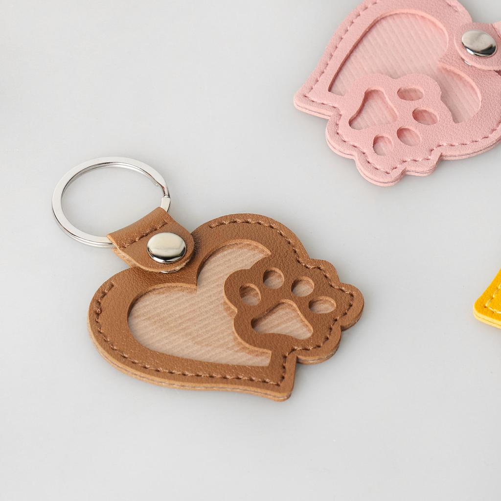 3 pezzi Portachiavi Ricordo Peli di Animali Domestici, Ciondolo Personalizzato Zampa di Animale Domestico, Medaglione Commemorativo per Pelo di Gatto Cane, Portachiavi in Pelle