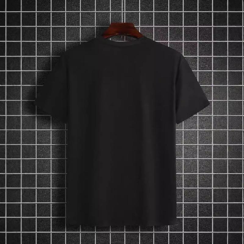 Letni Las Dominator Lew 3D Cyfrowy Druk Czarny Ramię Uniwersalny Krótki Rękaw Luźne Swobodne Okrągły Dekolt Koszulki Męskie