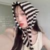 Autumn And Winter Warm Knitted Striped Headscarf Women'S Neck Protection Triangle Scarf