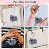 Sad Hamster Plush Keychain Sound Handmade Crochet Doll Keyring with Bow Emotional Charm Hanging Ornament Wallet Backpack Car Keys Accessory
