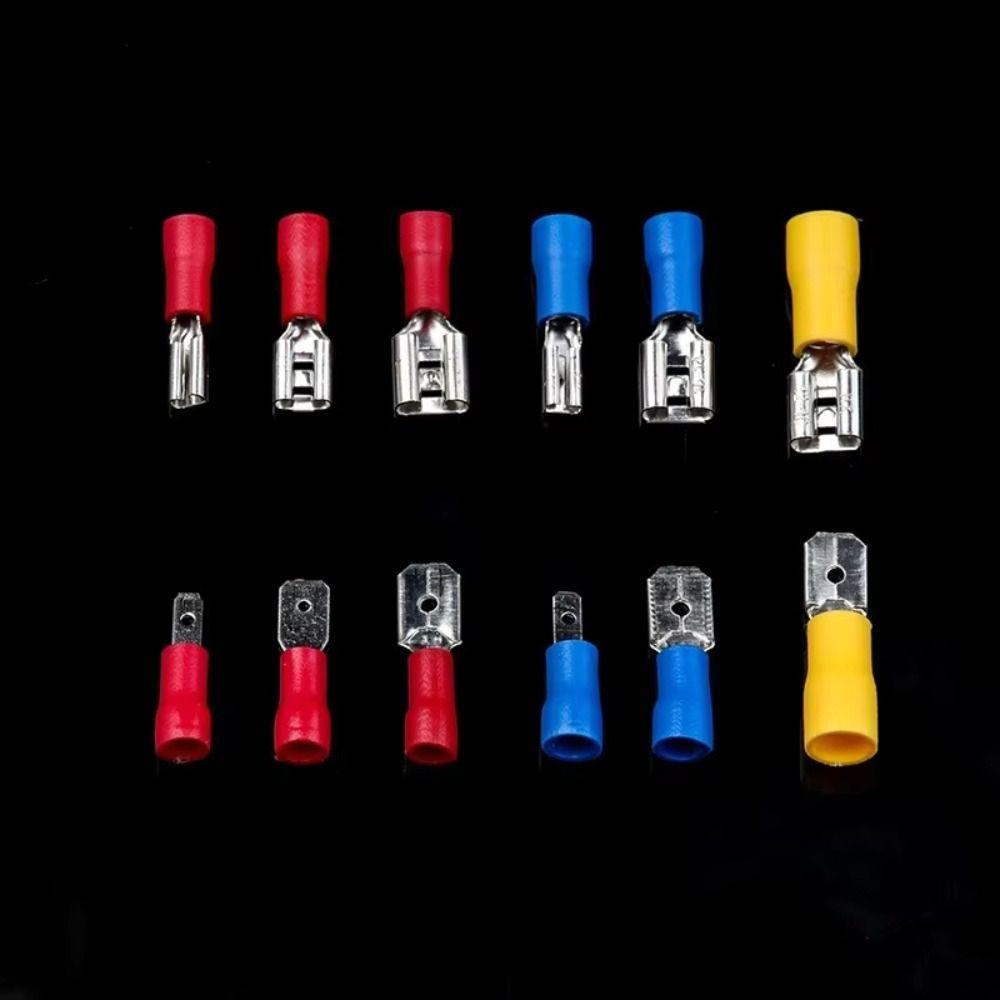 Red Blue Yellow Insulated Butt Connector Insulated Electrical Terminals  Electrical Wiring