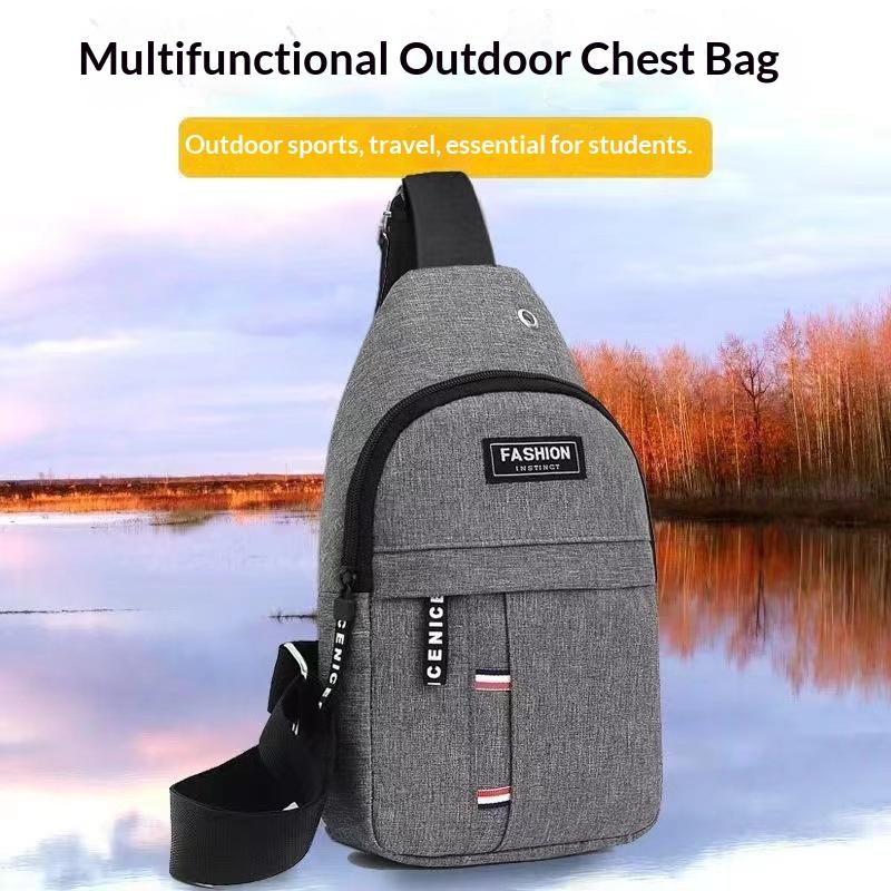 Chest Bag Men'S One Shoulder Crossbody Bag Large Capacity Outdoor Sports And Leisure Small Shoulder Bag Large