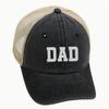 Visors DAD MOM Baseball Hats Mesh Net Sunscreen Hats Washed Distressed Faded Cap  for Man Women