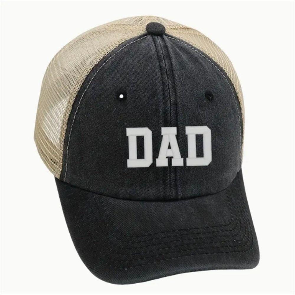 Visors DAD MOM Baseball Hats Mesh Net Sunscreen Hats Washed Distressed Faded Cap  for Man Women