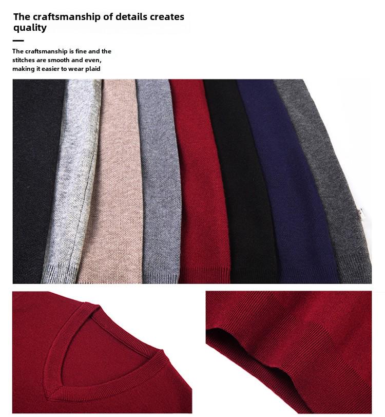 Woodpecker Men's V-neck Knitted Sleeveless Vest for Autumn and Winter