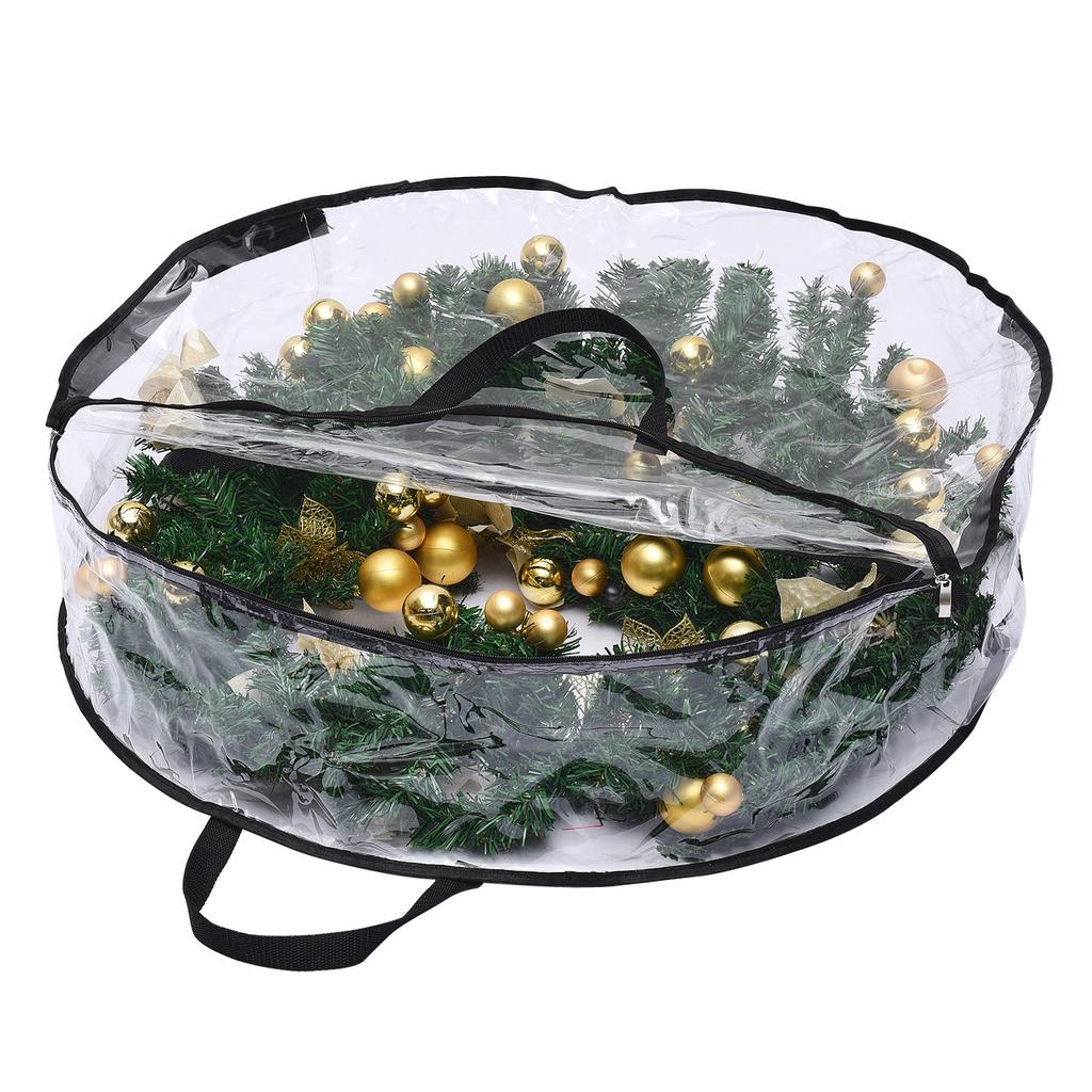 Wreath Storage Bag Large Capacity Reinforced Decorative Wreath Storage Bag Storage Container