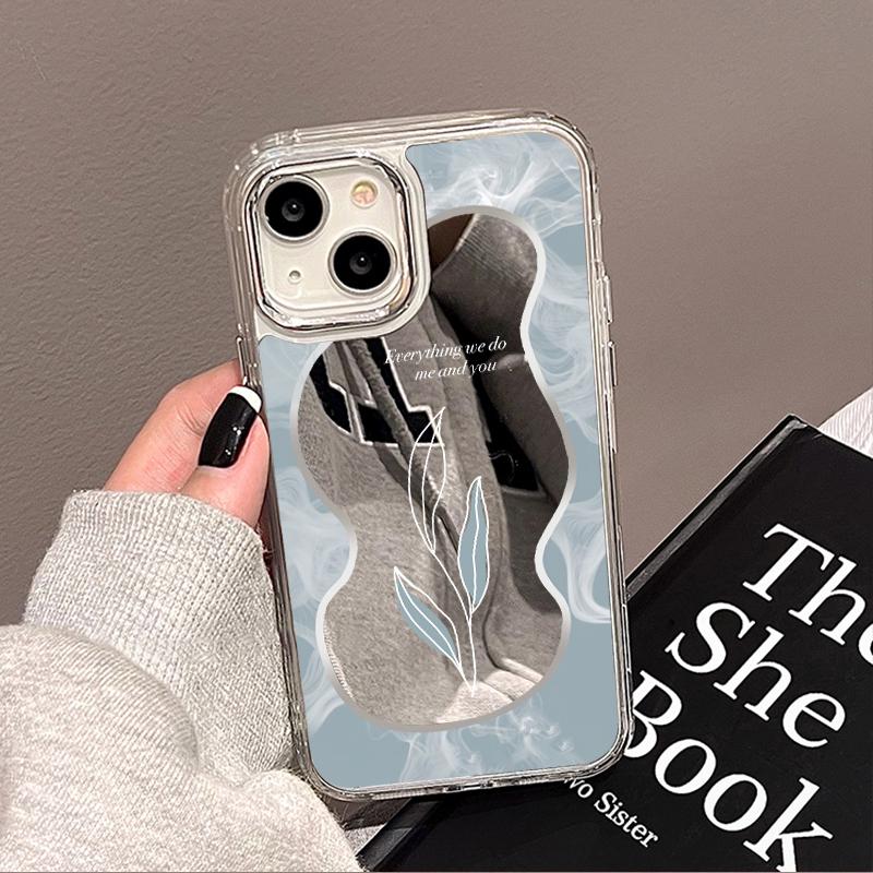 Luxury Make UP Mirror Phone Case For iPhone 16 Pro Max 11 13 14 15 12 16 Plus XR X XS 16promax 15promax Flower Back Covers Funda