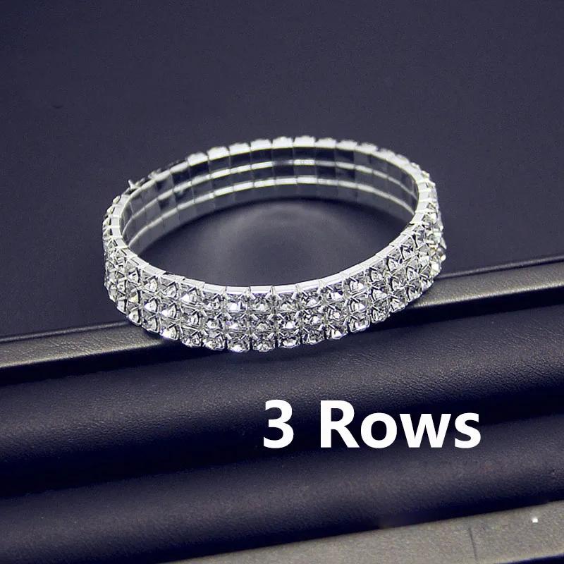 Brățară Elastică de Lux Albă Completă cu Cristal Cubic Zirconiu AAA Strălucitoare cu Strasuri Gheață Brățară de Damă pentru Femei Bijuterii de Nuntă
