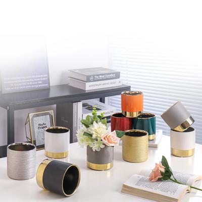 INS İskandinav Basit Düz Yuvarlak Sukulent Seramik Küçük Çiçek Saksısı Ev Masaüstü El Sanatları Süsler Toplu Toptan Satış