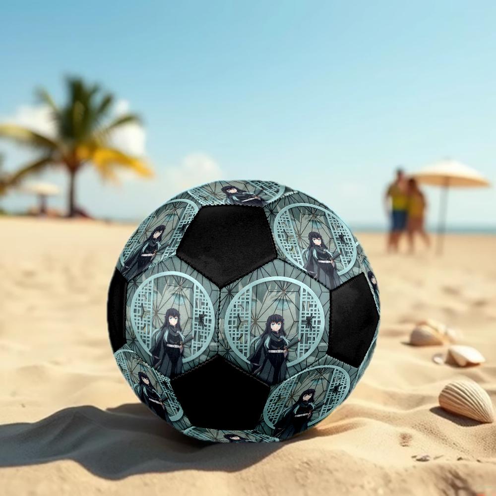 1pc Demon Slayer Kimetsu No Yaiba Football Soccer Ball Size 5 Indoor Soccer Ball Fashion Colorful Backyard Game -Great For Sports Fans Gift HE9