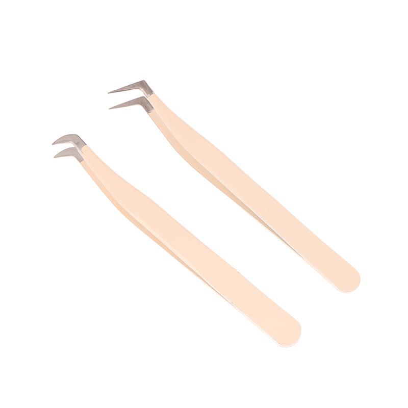 1 Pcs Eyelash Tweezers Extension Stainless Steel Superhard Tweezers With Fiber Tips High Precision Anti-Static Tweezers