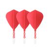 Cuesoul ROSTAK57 T19 Series Mixed Shaft Integrated Kite Shape Set of 3 Two-Tone Dual-Material Flights, Series, (Red) CS-AK57FZ2M