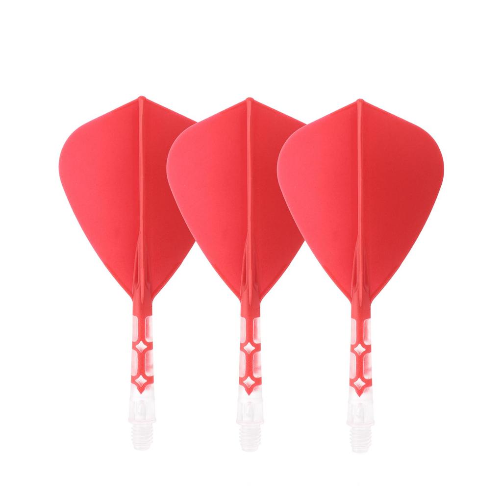 CUESOUL ROSTAK57 T19 Series Mixed Shaft Integrated Kite Shape Set of 3 Two-Tone Dual-Material Flights, Series, (Red) CS-AK57FZ2M