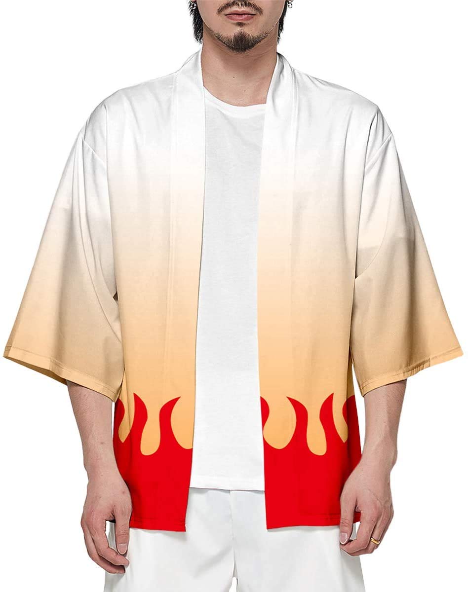 

MAKE CHEERFUL Anjuro Rengoku Haori Cosplay Costume Unisex Anjuro (S, Rengoku)