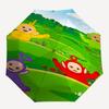 Teletubbies Outdoor Rain Umbrella Automatic Opening & Closing, Portable 3 Fold Design with 8 Bone Iron Frame, Perfect Festival Gift for Fans