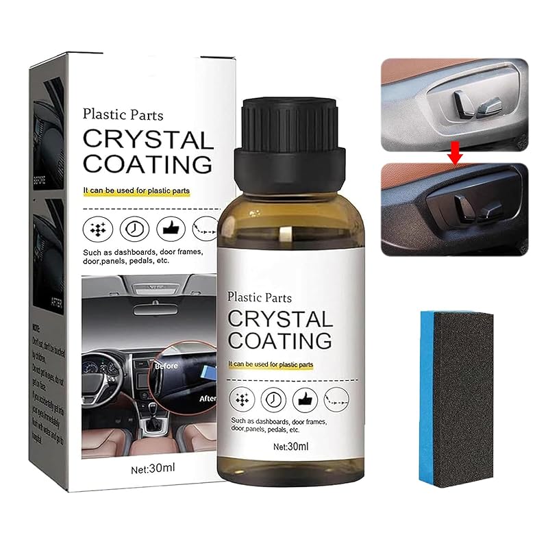 

Crystal Coat Reviver, кристаллическое покрытие для пластиковых деталей автомобиля, средство для восстановления пластика салона автомобиля, долгосрочное средство для восстановления с губкой (3шт) 1PC