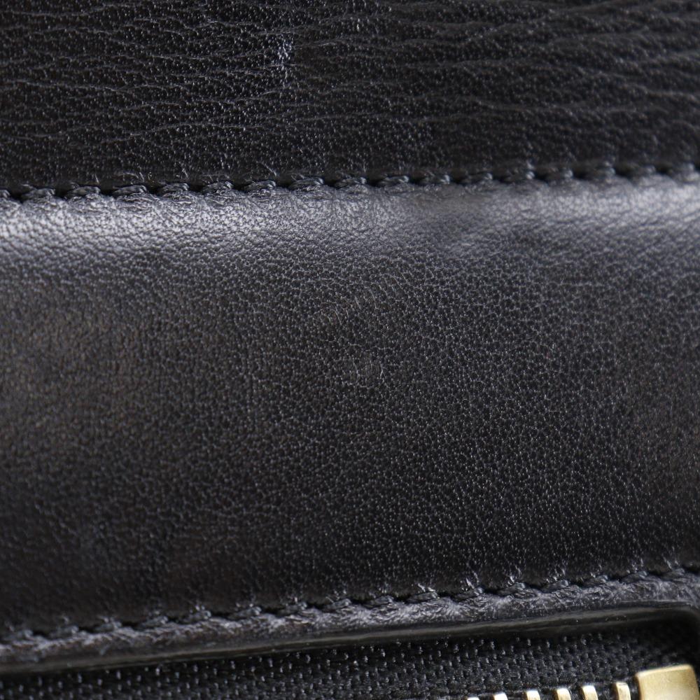 CELINE Trapeze Handbag Black / grey felt/Calfskin Women Used