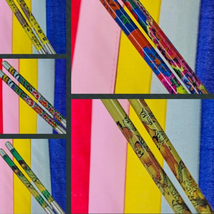 Koreanische traditionelle Vakuum-Edelstahl-Essstäbchen 5-teiliges Set