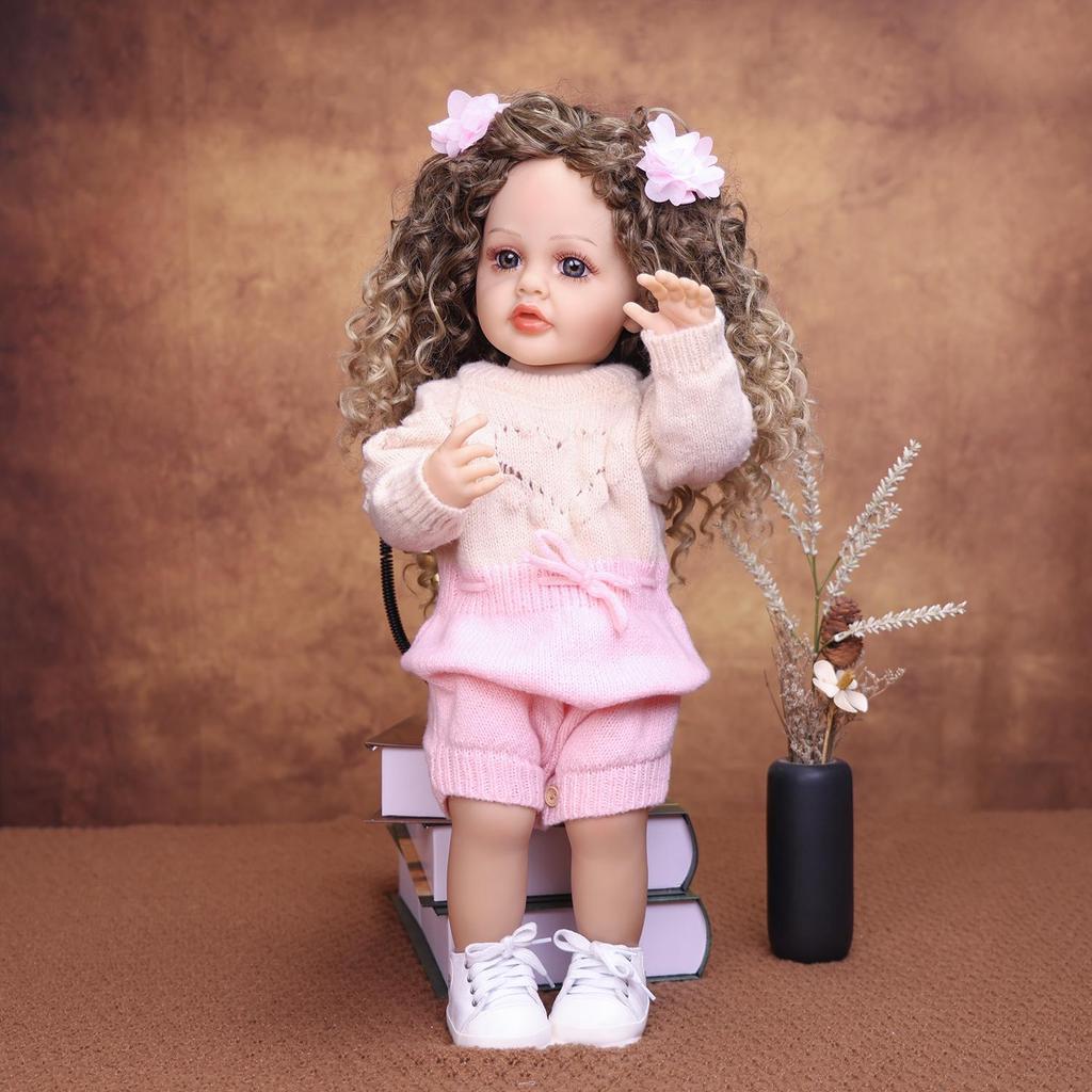 KEIUMI Reborn Doll Girl 55 Cm Bathe Silicone Vinyl Newborn Baby Dolls Early Educational Toy Children Birthday Gift