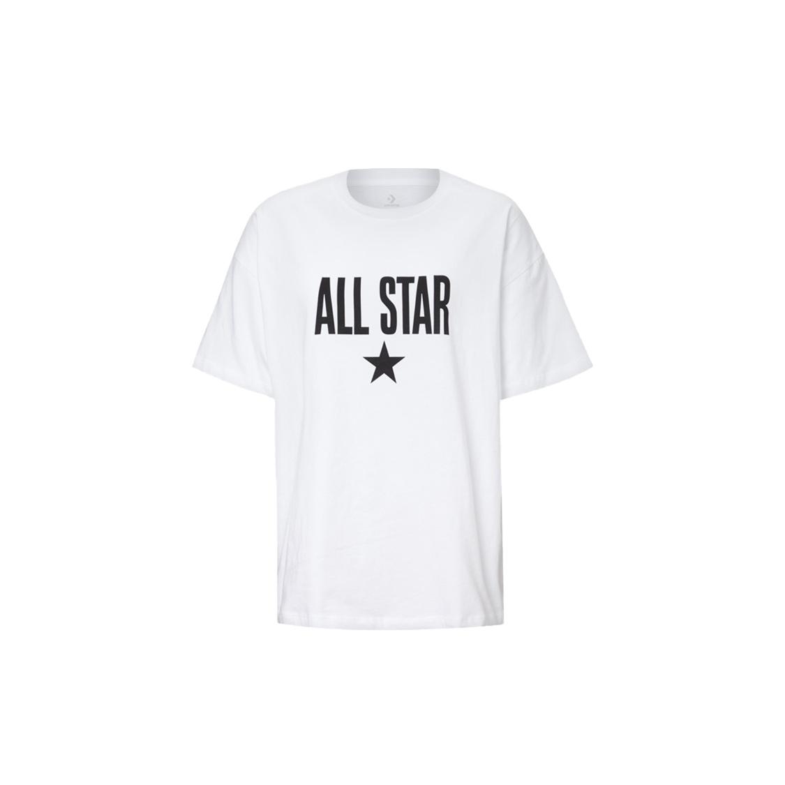 (WMNS) Converse All Star T-Shirt Asia Sizing  White Black  Women s 10020932-A01 L