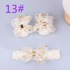 Baumwolle+Spitze Neugeborenen Haarband Perlen Schleifen Mädchen Haar Accessoires Kawaii Baby Stirnband Socken Set