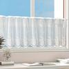 baizihuahu Lace Short Curtain, Half Windows French Style Hollow Gauze Sheer, Dustproof Curtain for Cabinets Bay