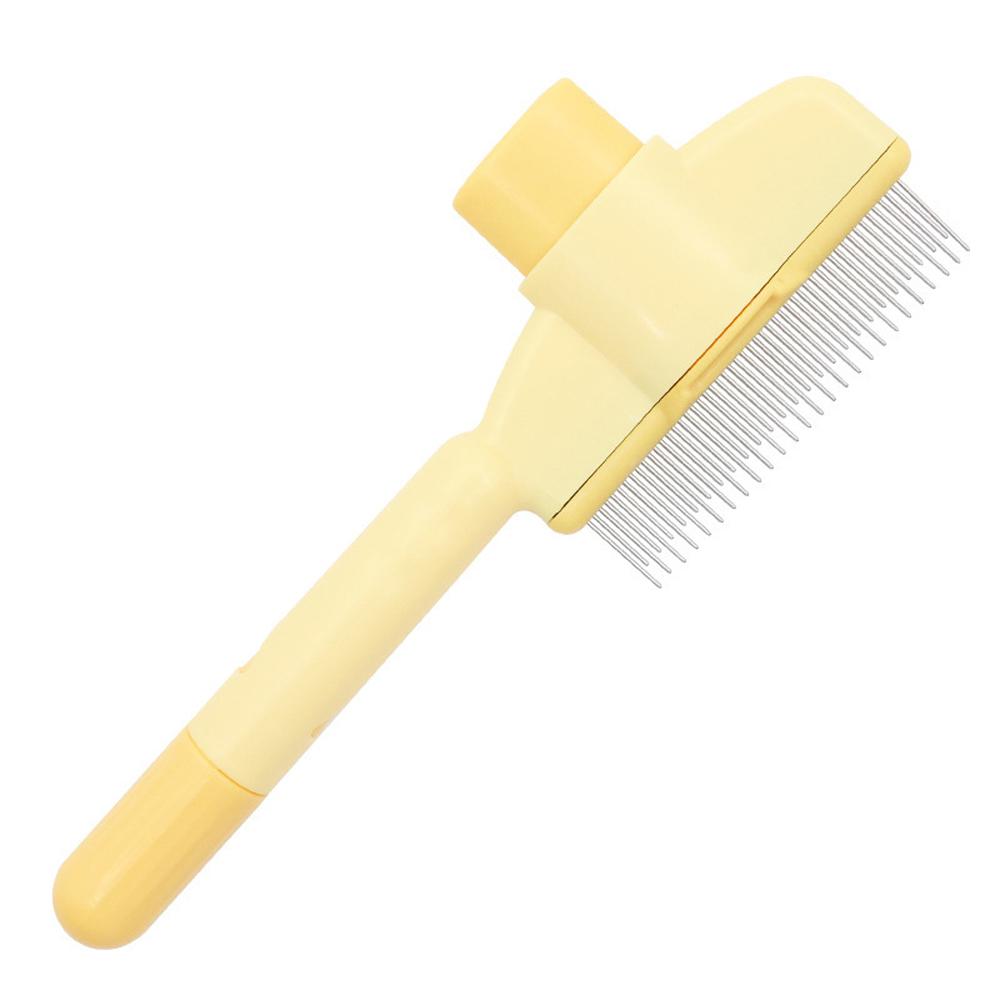 1PC Pet Grooming Tool De-Shedding Brush with Long & Short Stainless Steel Teeth for Pet Dogs Cats Comb Removing Loose Hair Fleas