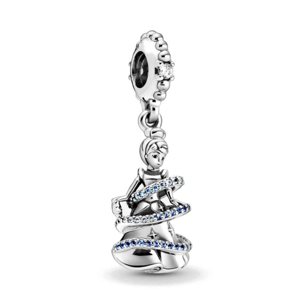 New 925 Silver Miniso  Mouse Castle Hat Princess Pendant For Bracelet DIY Exquisite Jewelry