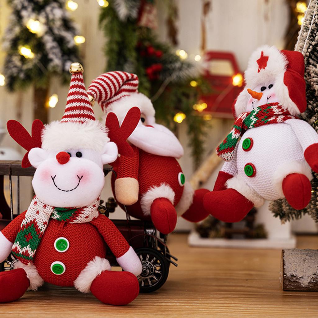 Christmas Tree Decorations Santa Claus Pendant Desktop Pendant Reindeer Hanging Ornaments For Home Party Indoor Outdoor