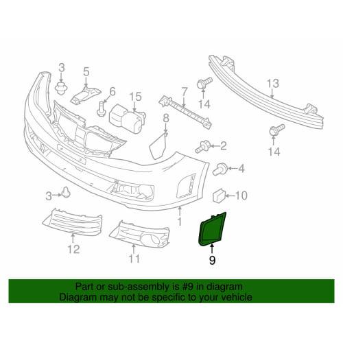 Subaru 57739FG010 Cover (Front Bumper, Right) 1 Pack